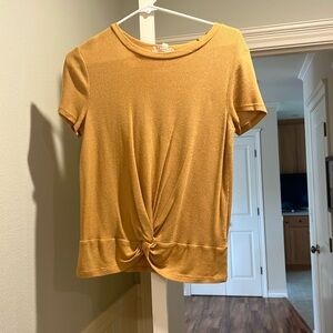 Mustard yellow cute top pink republic